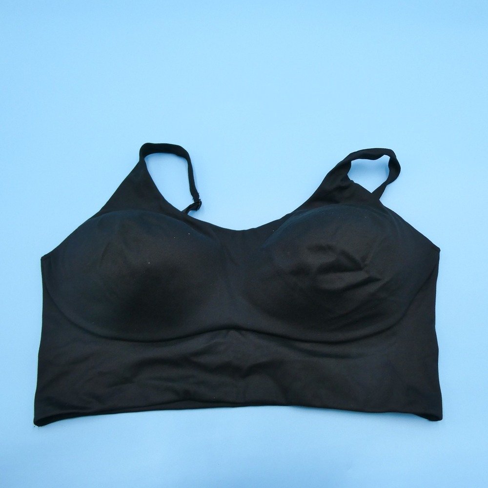 Victoria's Secret Sports Bra Womens 38D On Point Black Strappy Back Polyester